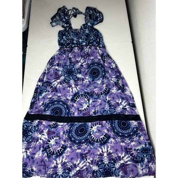 Sofia Jeans by Sofia Vergara Women's Tiered Maxi Dress with Back Tie Neck Sz XS - Picture 11 of 16